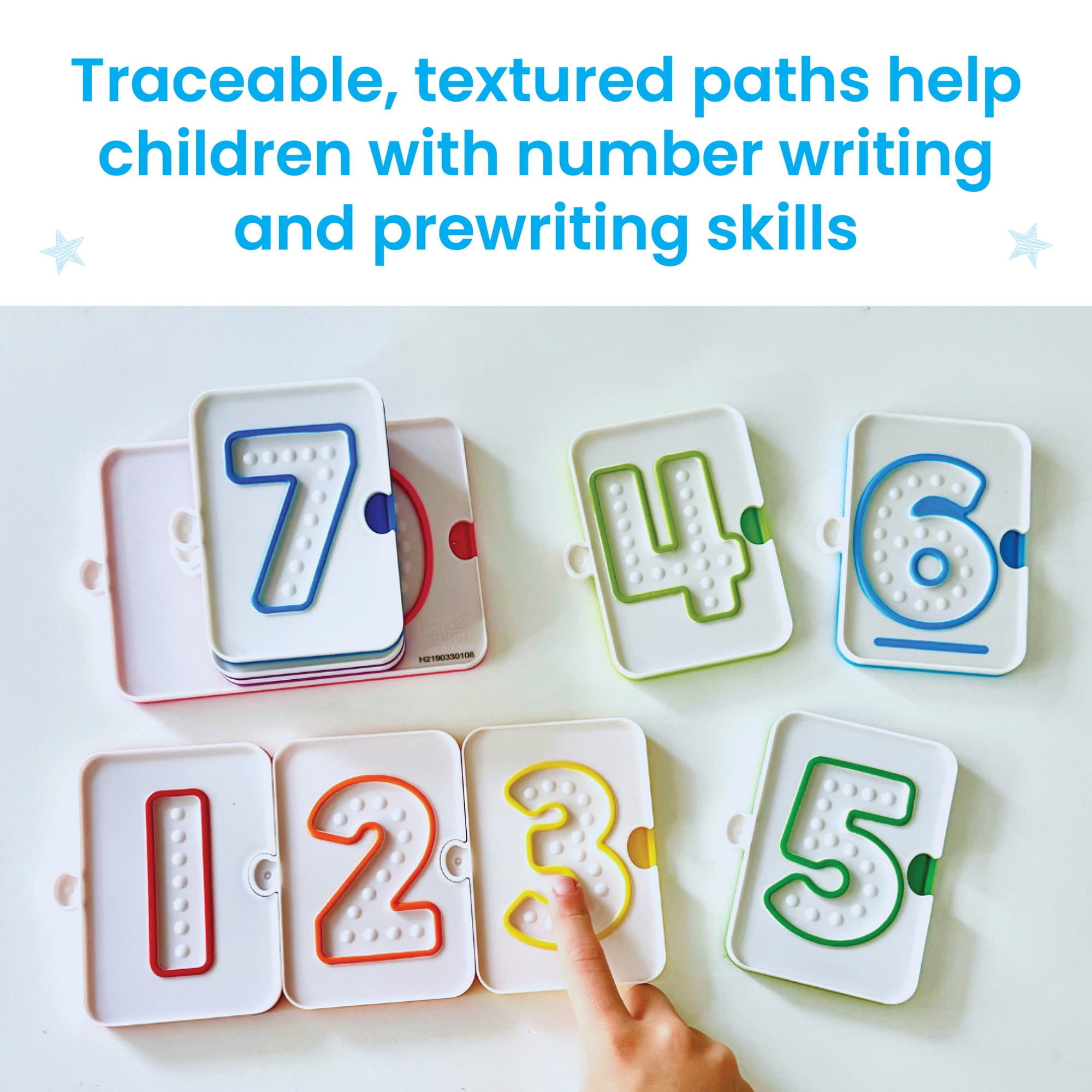 Hand2mind Montessori Sensory Number Trays for Kids Math Learning