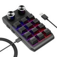 thumbnail image 1 of Portable Mini Keyboard USB Wire Control Custom Gaming Keyboard Programmable DIY Mechanical Keypad Black, 1 of 5