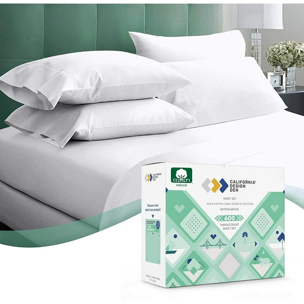 100 Cotton Sheets Pure White King Size, Best Bedding For King Size Bed