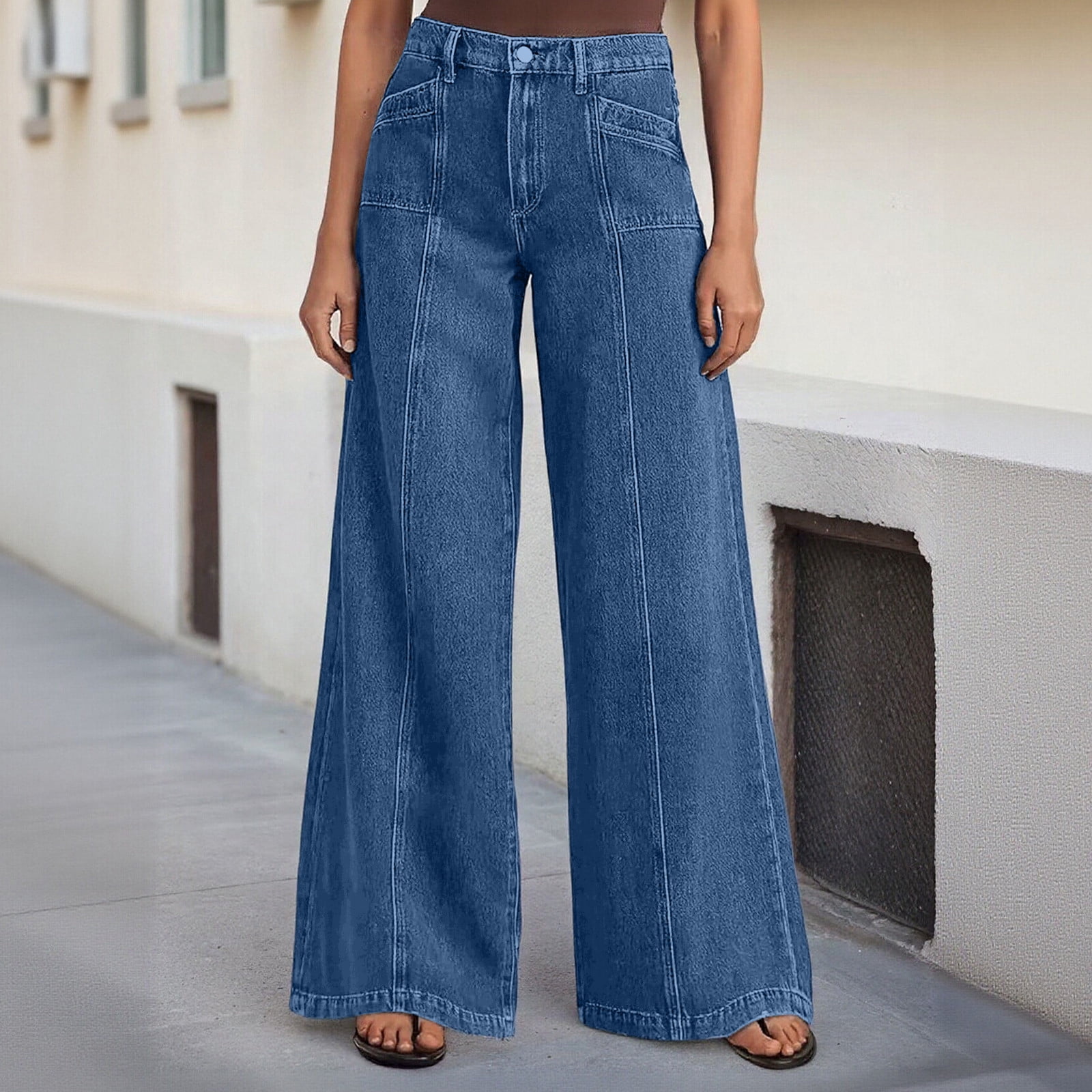 Byworldtasic Womens Wide Leg Jeans High Waisted Baggy Stretchy