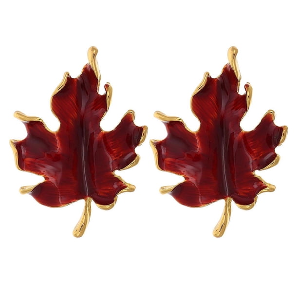 1 Pair Stud Earrings Elegant Maple Leaf Stud Earrings Women Earrings Autumn Earrings Thanksgiving Dainty Jewelry for Fall