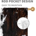 thumbnail image 4 of Cow Print Curtains, Rustic Brown Cowhide Cow Printed Pattern Farmhouse Western Curtains for Bedroom Living Room Kitchen Highland Cow Skin Fur Window Treatments Drapes 2 Panel, 84"x63" Inch, 4 of 5