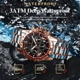thumbnail image 5 of Poedagar Mens Watch Date Chronograph Stainless Steel Luminous Waterproof Quartz Male Watches Bracelets, 5 of 6