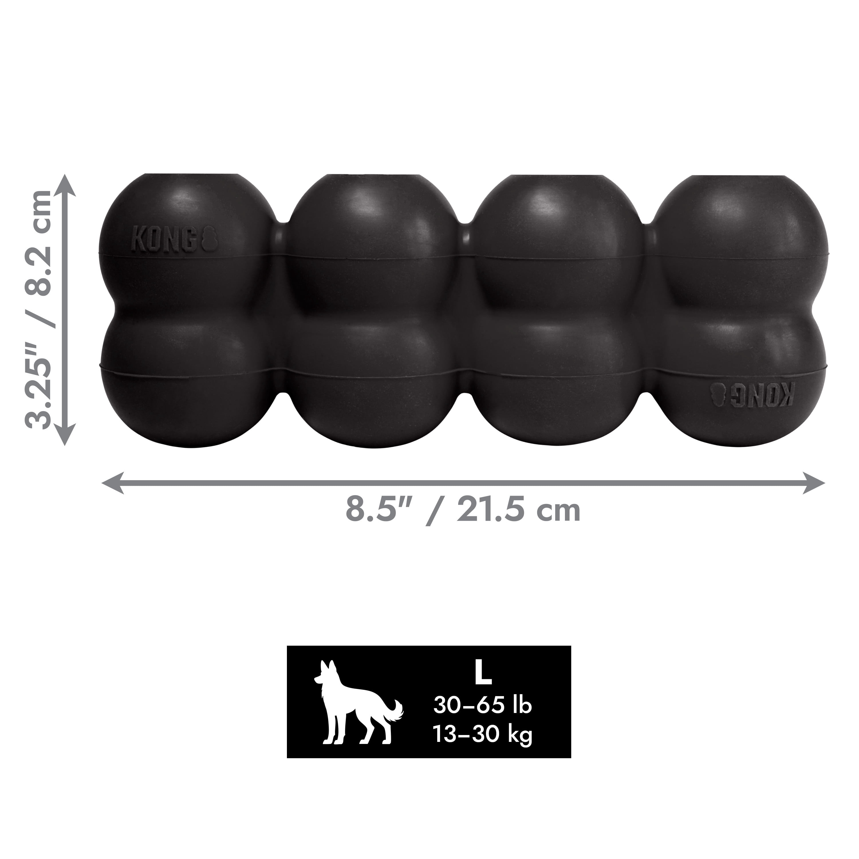 KONG® Extreme Rubber Goodie Ribbon Toy for Power Chewers, Large for Dogs Between 30-65 lbs