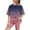 Purple, variant on Spazoro Little & Big Girls Leisure Outfit Sets, Gradient Color Crew Neck Summer 2-Pieces Short Sleeve Shirt and Shorts Sets Pink Size 5 T