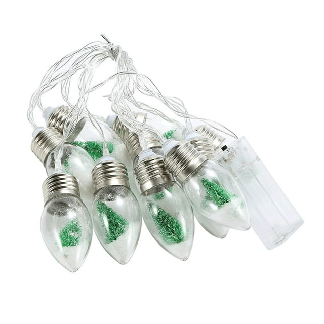 Guirnalda de luces LED para jardín, 10 luces LED para exteriores, impermeable, funciona con pilas. 2m
