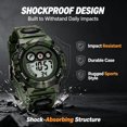 thumbnail image 3 of Time language men's camouflage digital waterproof sports watch colorful luminous, alarm clock and snooze, stopwatch design birthday gift, Christmas outdoor activities., 3 of 10