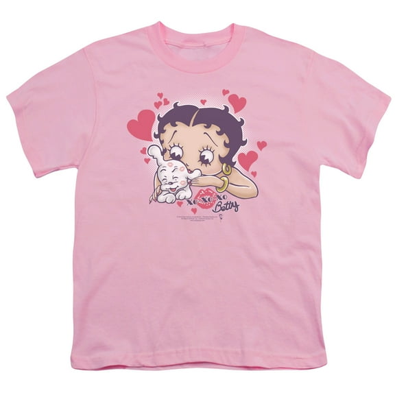 Betty Boop - Puppy Love - Youth Short Sleeve Shirt - Medium