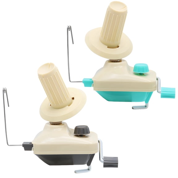 Crochet Yarn Winder Electric, 2 Pcs Yarn Ball Winder for Crocheting, Large Capacity, Portable with Metal Clamp, Easy Installation, Handheld Yarn Winding Machine