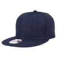 thumbnail image 3 of Falari Wholesale 12 Pack Snapback Hat Cap Hip Hop Style Flat Bill Blank Solid Color Adjustable Size Navy, 3 of 6