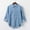 Blue, variant on Patlollav New 2024 Women Casual V-Neck Pocket Back Split Long Sleeved Shirt