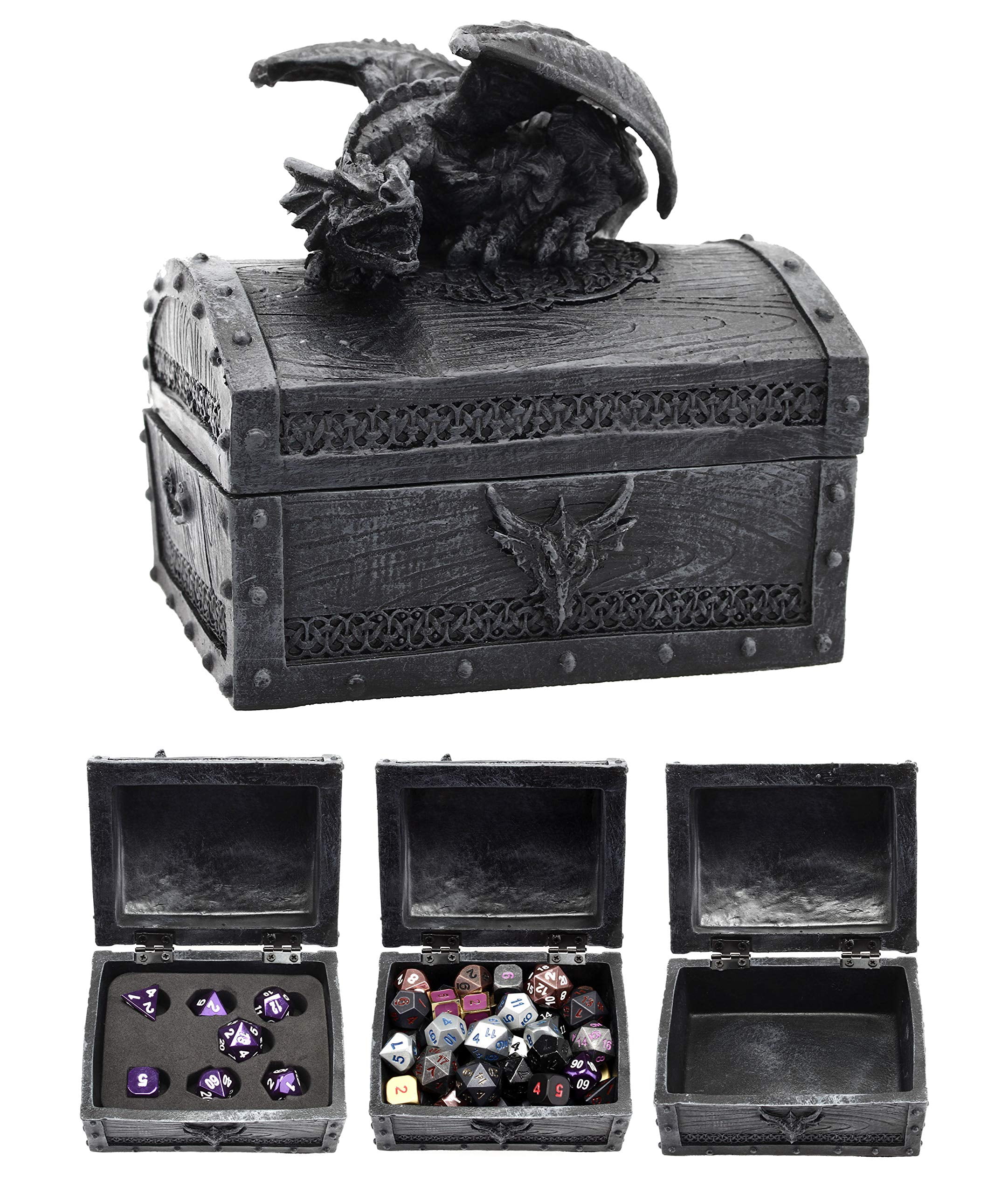 Dice Co. Deluxe Dragon Dice Storage Box with Custom Dice Foam