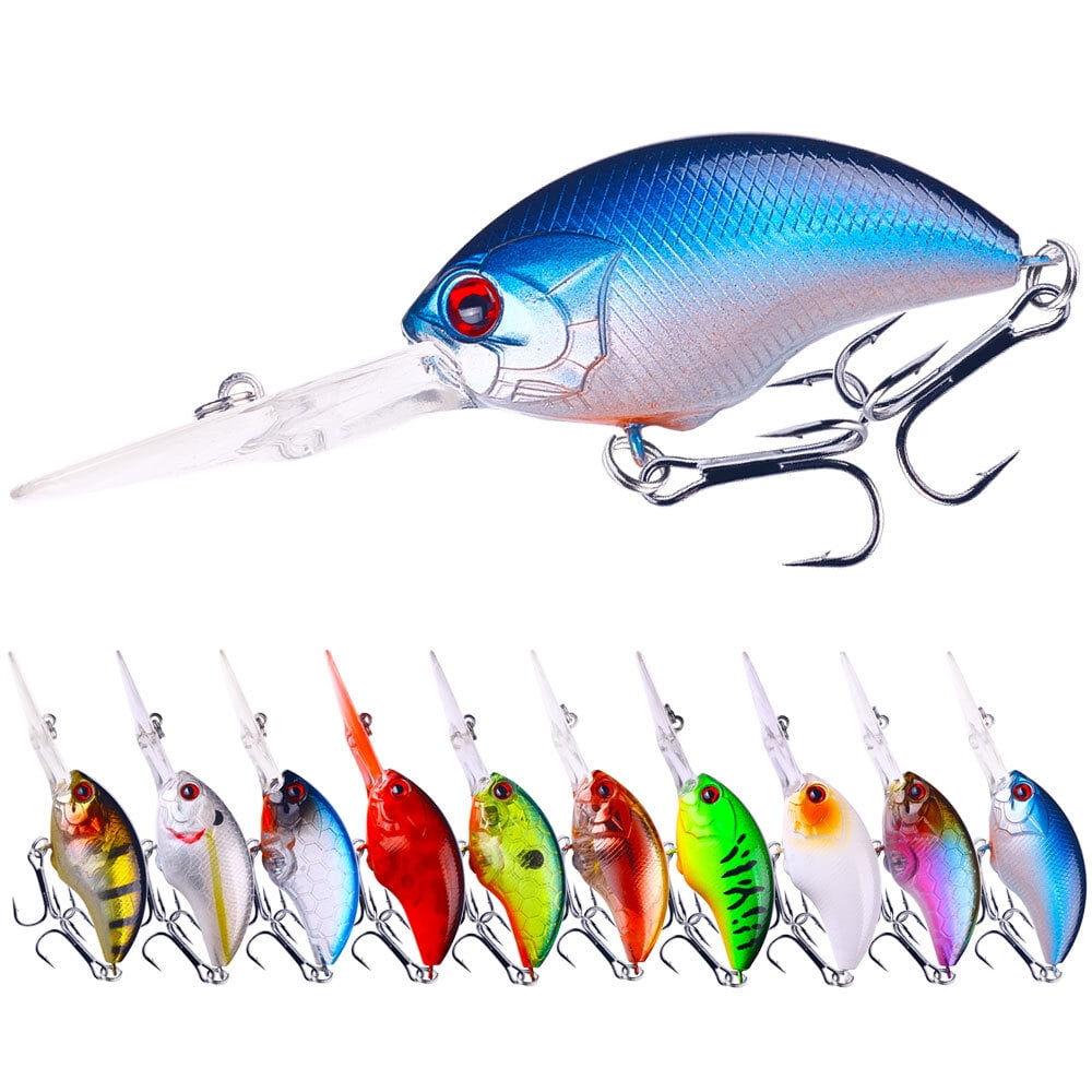 10PCS Fishing Lures Crankbaits 9cm/11.7g Minnow Hooks Tackle Hard Bait Bass Pike