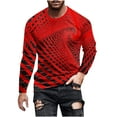 thumbnail image 2 of Blusas y camisas de manga larga con cuello redondo para hombre, blusa informal de manga larga con cuello redondo y estampado., 2 of 5
