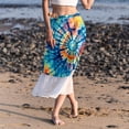 thumbnail image 6 of Tie Dye Stylish Chiffon Women's Summer Beach Dress with Polyester Straps - Beach Skirt Option Included, 6 of 6