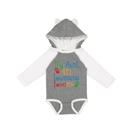 

Inktastic My Aunt in Louisiana Loves Me Gift Baby Boy or Baby Girl Long Sleeve Bodysuit