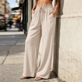 thumbnail image 5 of SOOMLON Sweatpants for Women Wide Leg Plus Size Drawstring High Waist Pants Comfy Trousers with Pockets Workout Clothes, 5 of 9