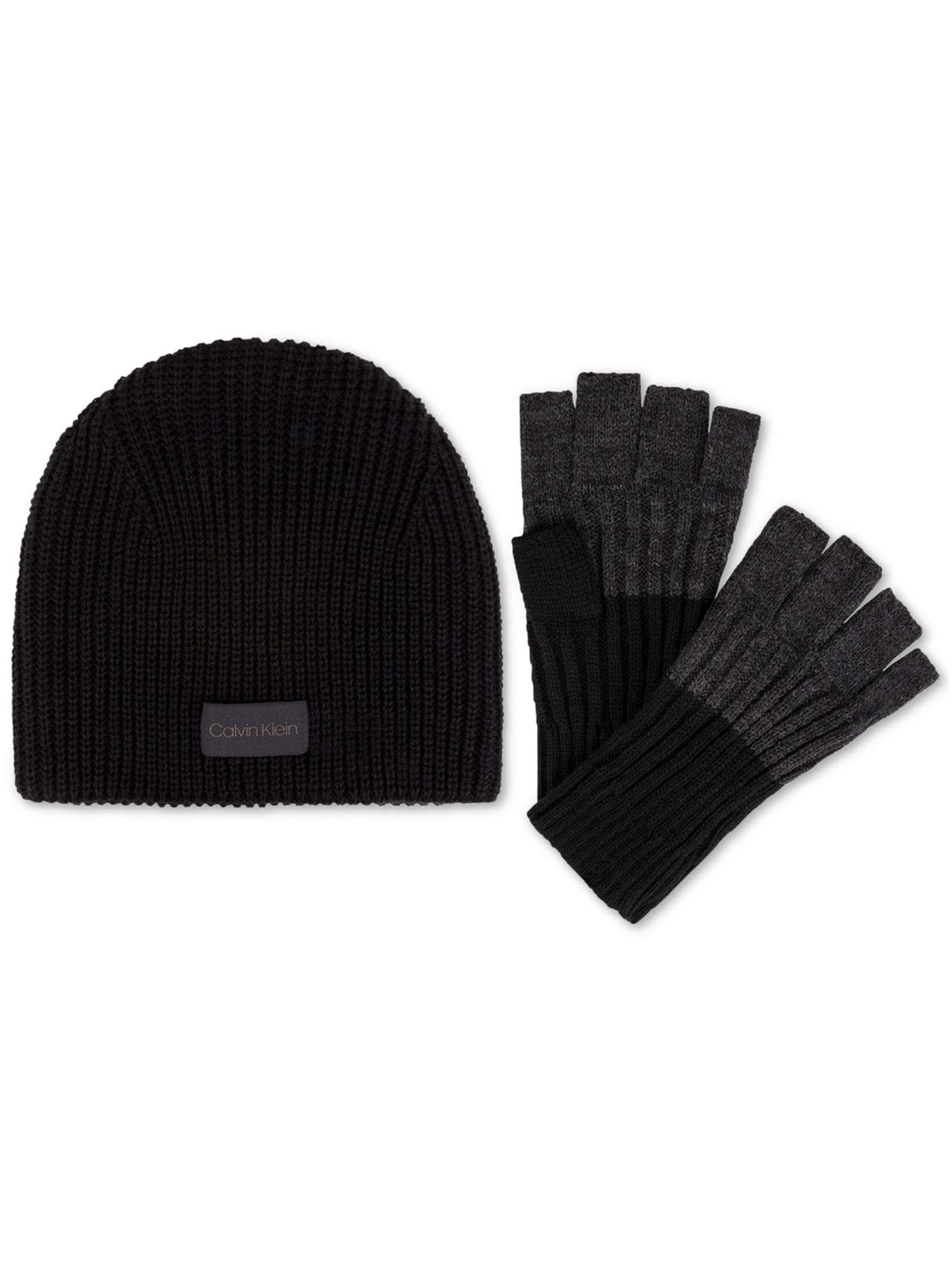 Calvin Klein Mens Glove Set Beanie Hat 