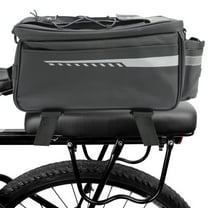 Rear Bike Rack Bag with Rain Cover, Waterproof Bicycle Saddle Bag Cycling Pannier Trunk Carrier with Reflector for Commuter Travel Outdoor