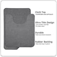 thumbnail image 4 of Bathroom Rug Set of 2, Toilet Rug, Quick Dry, Non-Slip, Machine Washable, Fit Under Doors, Absorbent Bathroom Rug（Dark Gray 20" x 32"+20" x 24"，U）, 4 of 6