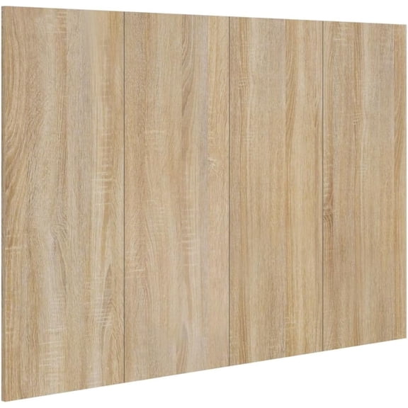 Sonoma Oak Wall Mounted Bed Headboard, Engineered Wood Headboard with Traditional Design and Matte Finish