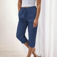 thumbnail image 2 of Gunia Capri Pants Women High Waisted Elegant High Casual Tied Belted Capri Pants Plus Size Summer Pants, 2 of 4