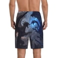 thumbnail image 4 of Lsque Black And Blue Lightning Dragon Mens Sleep Pajama Shorts,Short Pajama Pants, Cotton Ultra-Soft Knit-XX-Large, 4 of 9