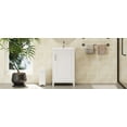 thumbnail image 5 of Euroco 20 Inch Modern Small Bathroom Vanity Cabinet With Ceramic Basin- 20*14.5*33.3 Inches,Ample Storage,1 Soft-Close Door, 5 of 9