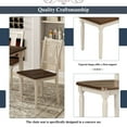 thumbnail image 4 of Harper & Bright Designs Classic 6 Pieces Dining Set Wooden Rectangle Table and 4 Chairs with Bench for Kitchen Dining Room, Brown+Cottage White, 4 of 12