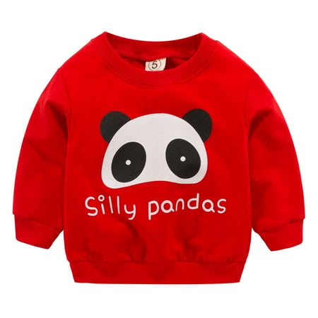 

Toddler Kid Baby Girl Boy Clothes Long Sleeve Cartoon Printed T-shirt Tops