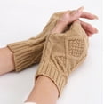 thumbnail image 2 of Suokom Women Winter Fingerless Thermal Gloves Knitted Gloves with Thumb Holes, 2 of 3