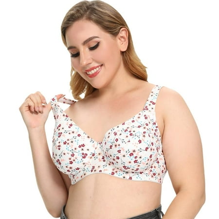 

Women Plus Size Ultra-Thin Large Sports Bra Cup Tops White 38C