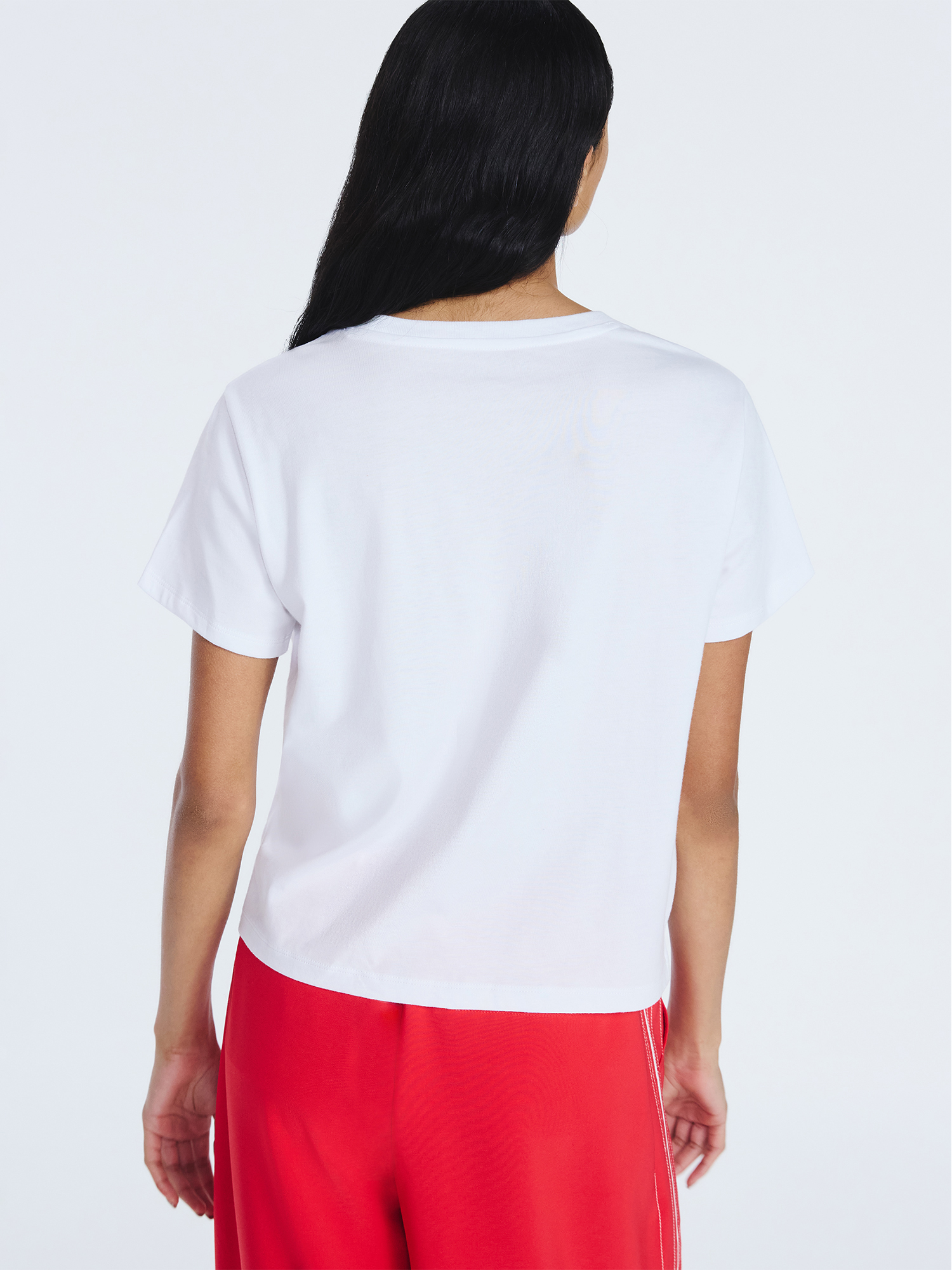 Free Assembly Women's and Women’s Plus Cotton Cropped Boxy Heart Tee with Short Sleeves, Sizes XS-4X