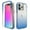 Blue, variant on ELEHOLD for iPhone 15 Plus Clear Case,Gradient Clear Shockproof Flexible Bumper Transparent Non-Yellowing Slim Lightweight 2 in 1 Protective Case for Apple iPhone 15 Plus,Purple