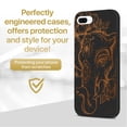 thumbnail image 2 of Case Yard Wooden Case for iPhone-8-Plus Soft TPU Silicone cover Slim Fit Shockproof Wood Protective Phone Cover for Girls Boys Men and Women Supports Wireless Charging Boho Elephant Design, 2 of 7