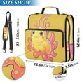 thumbnail image 2 of 3 Ring Zipper Binder with Shoulder Strap Waterproof Trapper Keeper 2 Inch D-Ring 500 Sheets Capacity Cute Sea Slug, 2 of 7