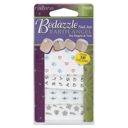3 Pack NAILENE BEDAZZLED EARTH ANGEL NAIL ART COLLECTION 199 STICKERS