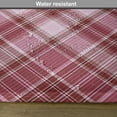 thumbnail image 6 of Ambesonne Checkered Place Mats Set of 4, Diagonal Line Rhombus, Standard Size, Dried Rose White, 6 of 6