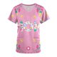 thumbnail image 4 of Camiseta de manga corta con cuello en V y estampado de mujer con estilo Blusa suelta con estampado OAVQHLG3B Store  lin121212, 4 of 4