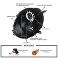 thumbnail image 4 of Spec-D Tuning Glossy Black Smoke LED Halo Rim Projector Headlights Compatible with 2007-2013 R56 MINI Cooper Models, Left + Right Pair Headlamps Assembly, 4 of 6