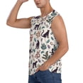 thumbnail image 3 of Goofa Black Cat And Snake Printed Men's Sleeveless T-Shirt - Athletic Gym Workout Tank Top for Men - Moisture-Wicking, UPF 30+ Quick-Dry Muscle Tee-Medium, 3 of 8