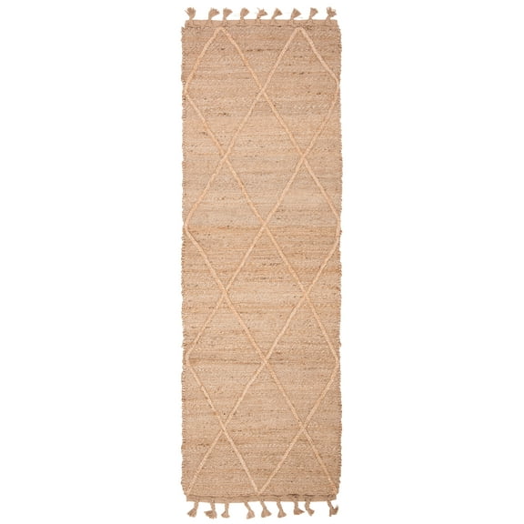 SAFAVIEH Natural Fiber Nancy Solid Runner Rug, Natural, 2'3" x 12'