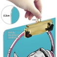 thumbnail image 3 of FMSHPON French Bulldog Pink phones Blue Clipboard Hardboard Wood Nursing Clip Board and Pull for Standard A4 Letter 13x9 inches, 3 of 7
