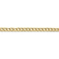 thumbnail image 2 of Primal Gold 14 Karat Yellow Gold 4.3mm Semi-Solid Curb Chain Bracelet, 2 of 7