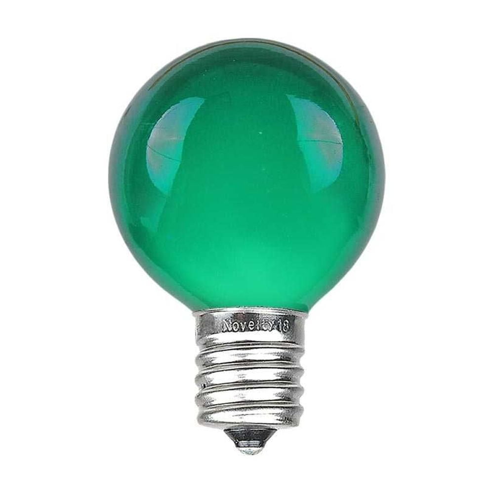 Novelty Lights 25 Feet Green G30 Globe Outdoor Patio String Lights, Green Wire