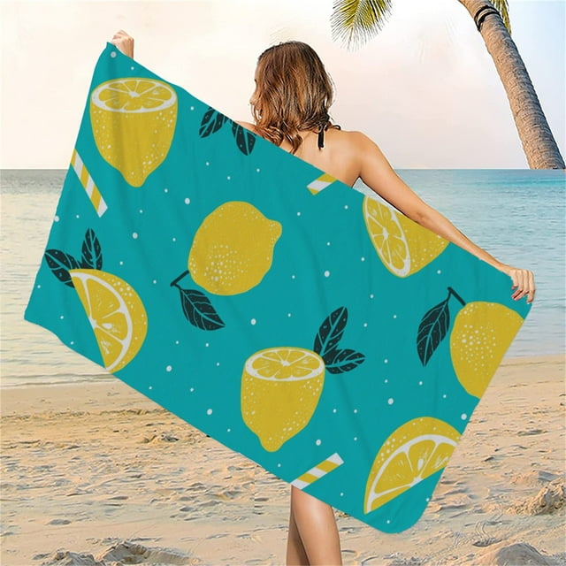 Heliisoer Microfiber Beach Towel Super Lightweight Colorful Bath Towel Sandproof Beach Blanket Multi-Purpose Towel For Travel Swimming Pool 27x59 Inch
