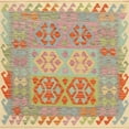 thumbnail image 1 of Ahgly Company Machine Washable Indoor Square Contemporary Sunrise Orange Area Rugs, 3' Square, 1 of 7