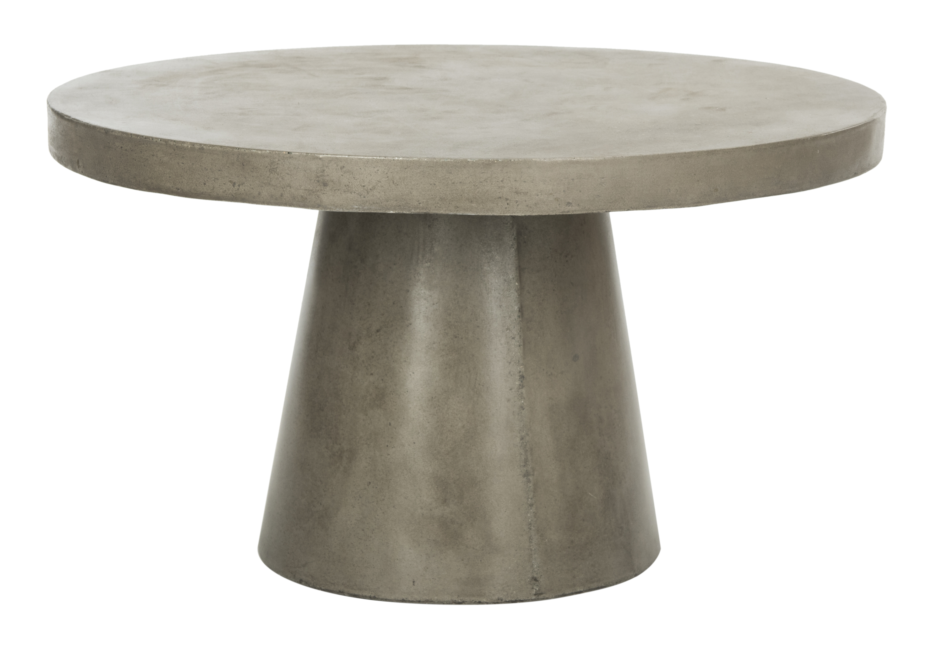 SAFAVIEH Outdoor Collection Delfia Concrete Round Coffee Table Dark Grey - image 3 of 8
