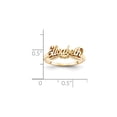 thumbnail image 2 of Solid 10k Yellow Gold Casted Polish Name Ring Band Size 8, 2 of 3