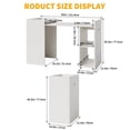 thumbnail image 2 of QinaQin Foldable Desk, Concealed Wheeled Storage Table, 50-Inch Extendable Computer Desk, Foldable Writing Desk with Shelves and Drawers for Home Offices, Small Spaces, 2 of 9